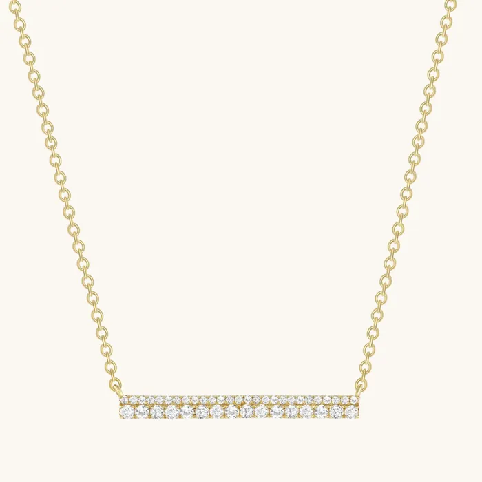 Necklaces 2Row Diamond Bar Necklace Happy Jewelers