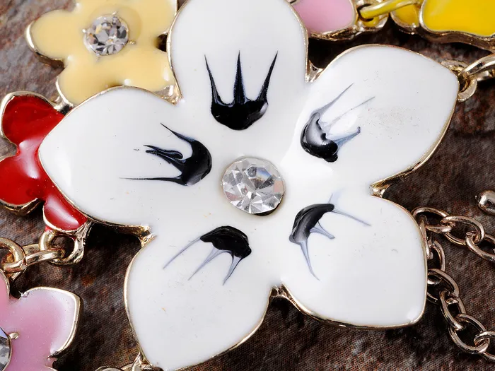 Necklaces Enamel Flower And Butterfly Bib Statement Necklace Pearl Alilang Necklaces Enamel Flower And Butterfly Bib Statement Necklace Pearl Alilang