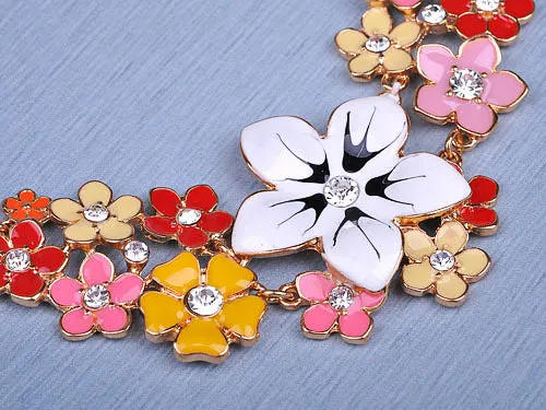 Necklaces Enamel Flower And Butterfly Bib Statement Necklace Pearl Alilang Necklaces Enamel Flower And Butterfly Bib Statement Necklace Pearl Alilang