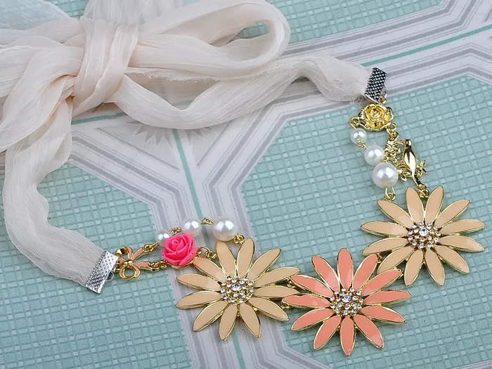 Necklaces Enamel Flower And Butterfly Bib Statement Necklace Pearl Alilang Necklaces Enamel Flower And Butterfly Bib Statement Necklace Pearl Alilang