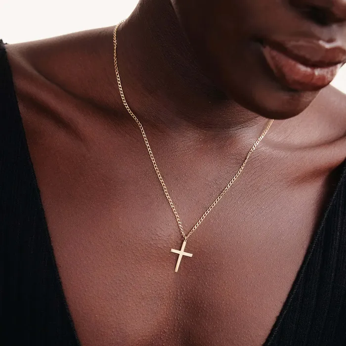 Necklaces Gelin Diamond Cross Gourmet Chain Necklace