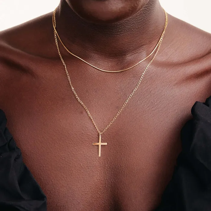 Necklaces Gelin Diamond Cross Gourmet Chain Necklace