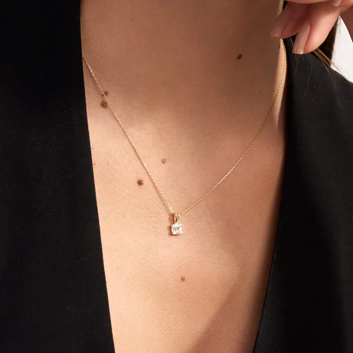 Necklaces Gelin Diamond Diamond Square Necklace