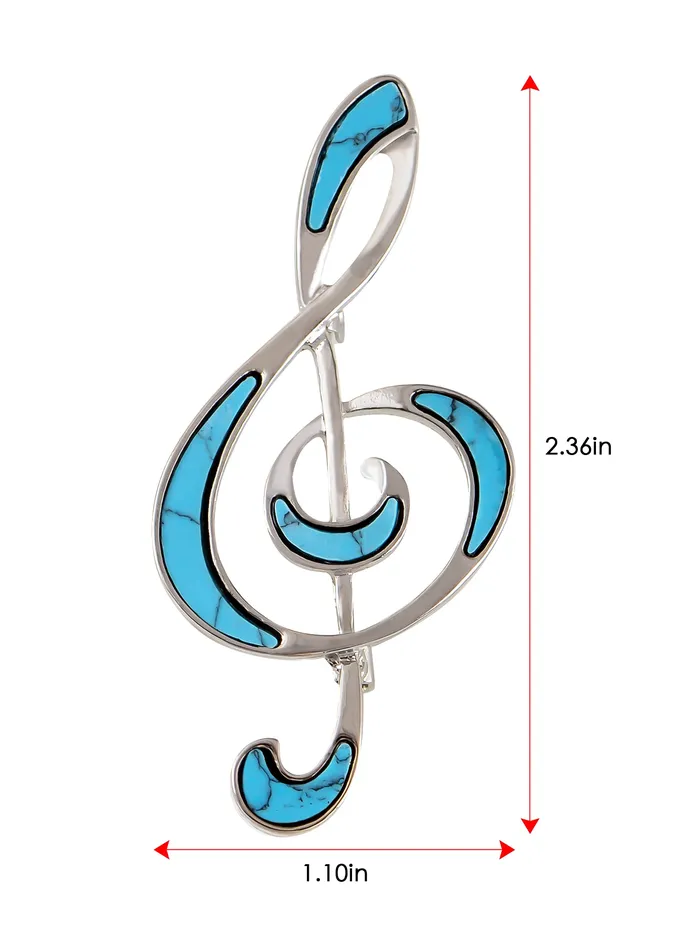 Necklaces Refined by AnnaKaci Silver Tone Abalone Shell Music Note Brooch Pin Pendant Simple Accessories Gifts for Party Banquet New Years Necklaces Refined by AnnaKaci Silver Tone Abalone Shell Music Note Brooch Pin Pendant Simple Accessories Gifts for Party Banquet New Years