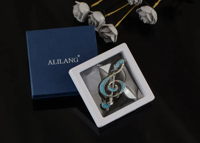 Necklaces Refined by AnnaKaci Silver Tone Abalone Shell Music Note Brooch Pin Pendant Simple Accessories Gifts for Party Banquet New Years Necklaces Refined by AnnaKaci Silver Tone Abalone Shell Music Note Brooch Pin Pendant Simple Accessories Gifts for Party Banquet New Years