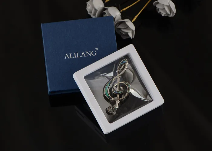 Necklaces Refined by AnnaKaci Silver Tone Abalone Shell Music Note Brooch Pin Pendant Simple Accessories Gifts for Party Banquet New Years Necklaces Refined by AnnaKaci Silver Tone Abalone Shell Music Note Brooch Pin Pendant Simple Accessories Gifts for Party Banquet New Years