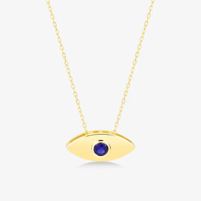 Necklaces Sapphire Evil Eye Necklace Gelin Diamond