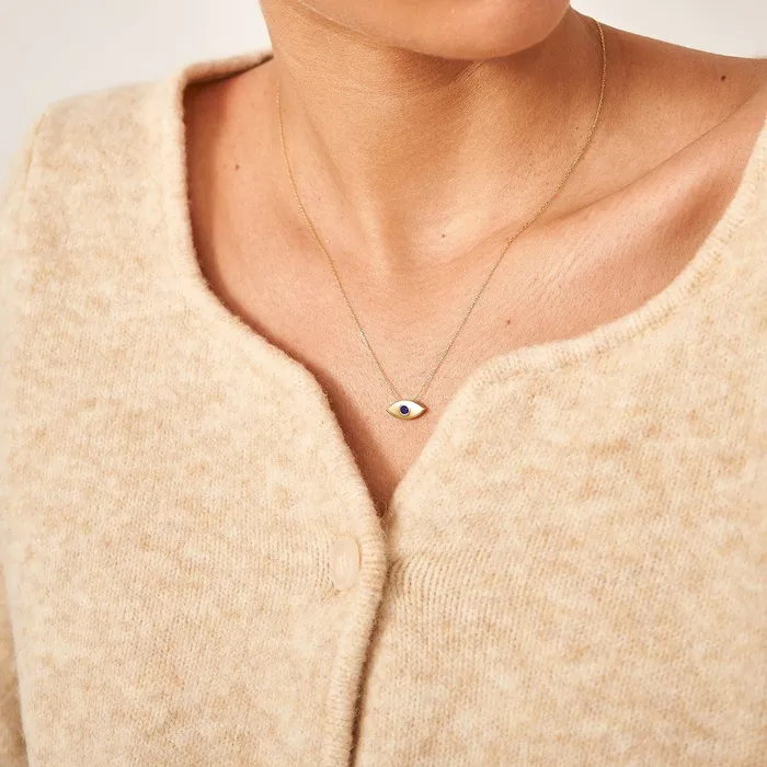 Necklaces Sapphire Evil Eye Necklace Gelin Diamond