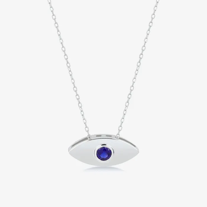 Necklaces Sapphire Evil Eye Necklace Gelin Diamond
