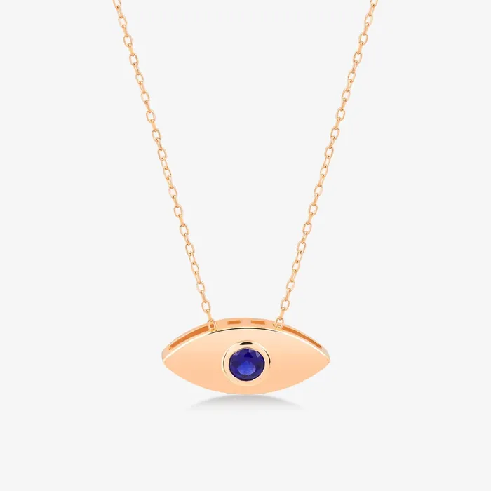 Necklaces Sapphire Evil Eye Necklace Gelin Diamond