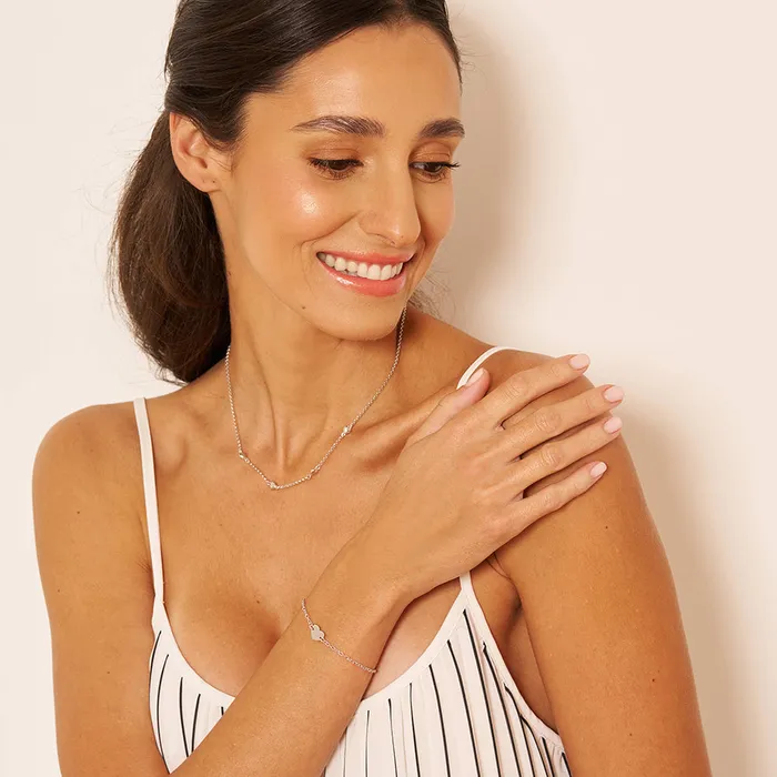 Necklaces Womens Necklaces Satellite Heart Womens Necklace Sterling Silver