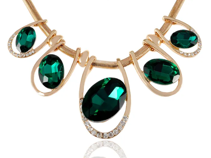 Oval Emerald Gemss Classic Necklace Alilang Necklaces