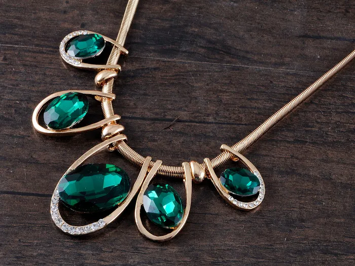 Oval Emerald Gemss Classic Necklace Alilang Necklaces Oval Emerald Gemss Classic Necklace Alilang Necklaces