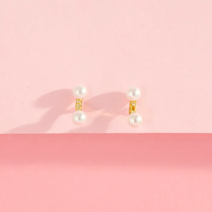 Pearl Bar Kids Childrens Girls Earrings Screw Back Sterling Silver Kids Screw Back Earrings Earrings