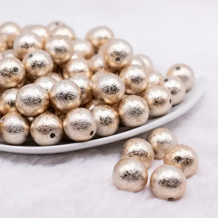 PreStyled Sets The BumbleBead Company 16mm Gold Crinkle Foil Bubblegum Beads