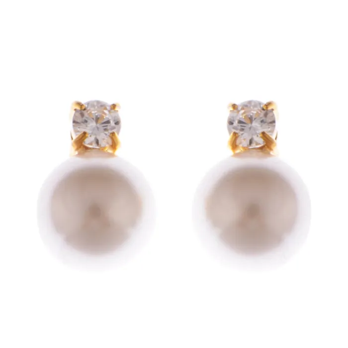 Refined by AnnaKaci Earrings Gold Tone Textured Stud Earrings with Hoop and Disc Detail Refined by AnnaKaci Earrings Gold Tone Textured Stud Earrings with Hoop and Disc Detail