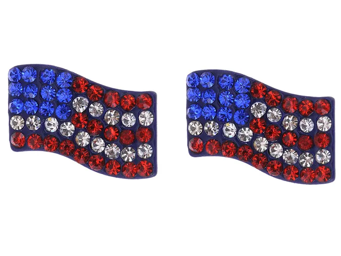 Refined by AnnaKaci Earrings Patriotic USA American Flag 4th Of July Red White And Blue Stud Earrings Refined by AnnaKaci Earrings Patriotic USA American Flag 4th Of July Red White And Blue Stud Earrings