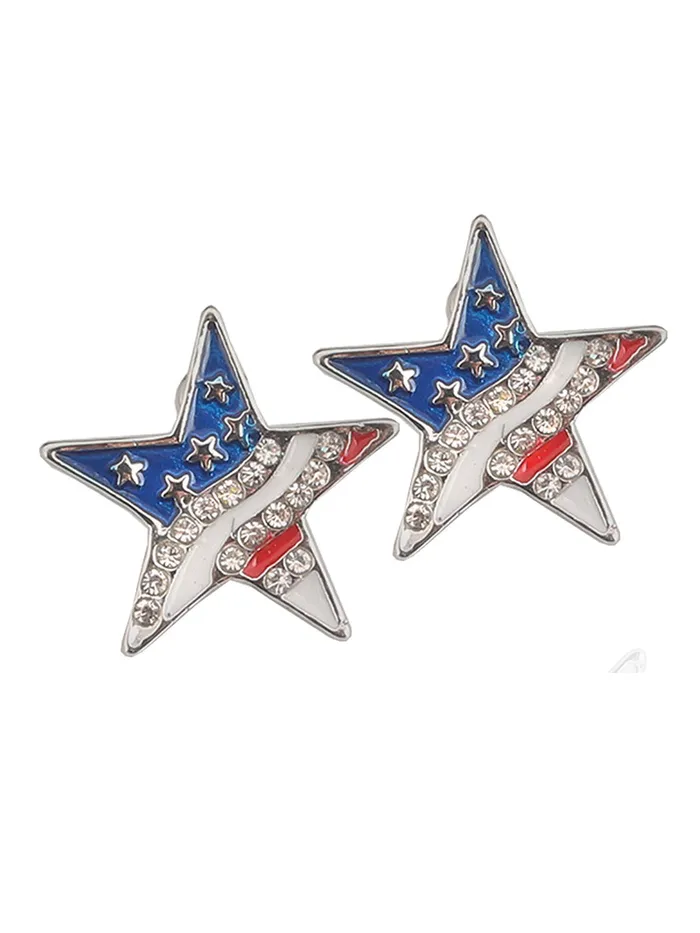 Refined by AnnaKaci Earrings Patriotic USA American Flag 4th Of July Red White And Blue Stud Earrings Refined by AnnaKaci Earrings Patriotic USA American Flag 4th Of July Red White And Blue Stud Earrings