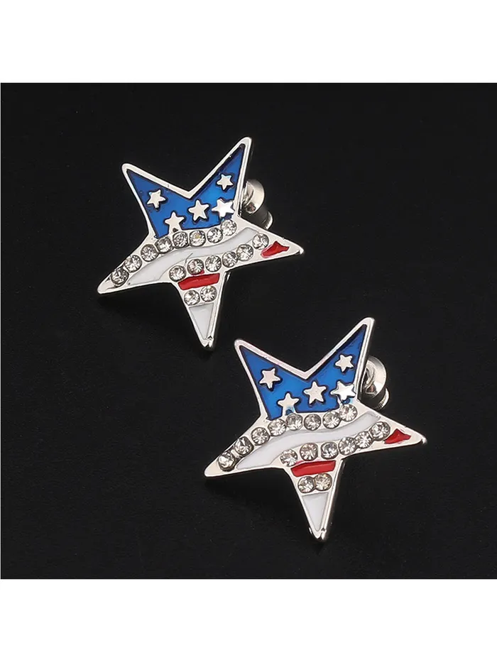 Refined by AnnaKaci Earrings Patriotic USA American Flag 4th Of July Red White And Blue Stud Earrings Refined by AnnaKaci Earrings Patriotic USA American Flag 4th Of July Red White And Blue Stud Earrings