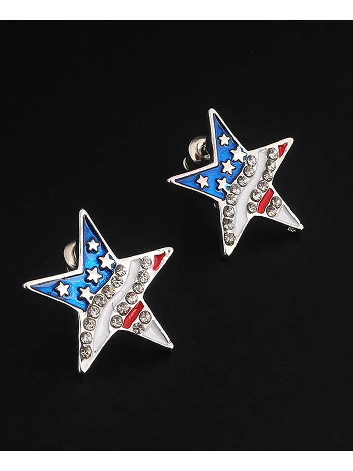 Refined by AnnaKaci Earrings Patriotic USA American Flag 4th Of July Red White And Blue Stud Earrings Refined by AnnaKaci Earrings Patriotic USA American Flag 4th Of July Red White And Blue Stud Earrings