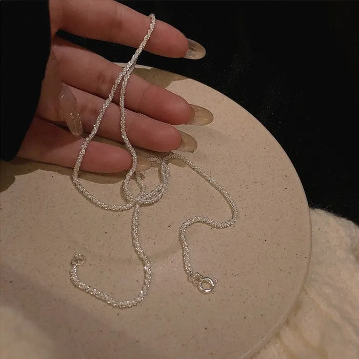 Refined by AnnaKaci Necklaces Classic Silver Chained Necklace