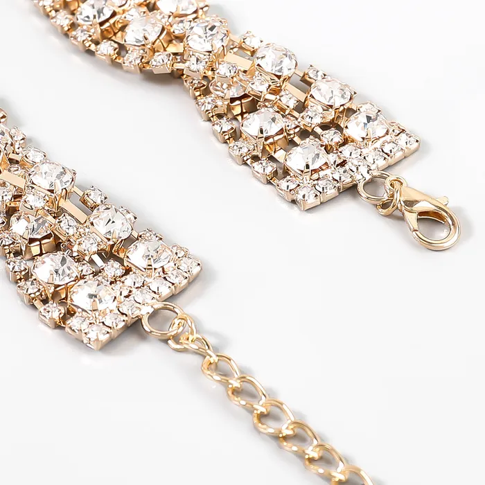 Refined by AnnaKaci Necklaces Fancy Crystal Embellished Wavy Chocker Necklace Refined by AnnaKaci Necklaces Fancy Crystal Embellished Wavy Chocker Necklace