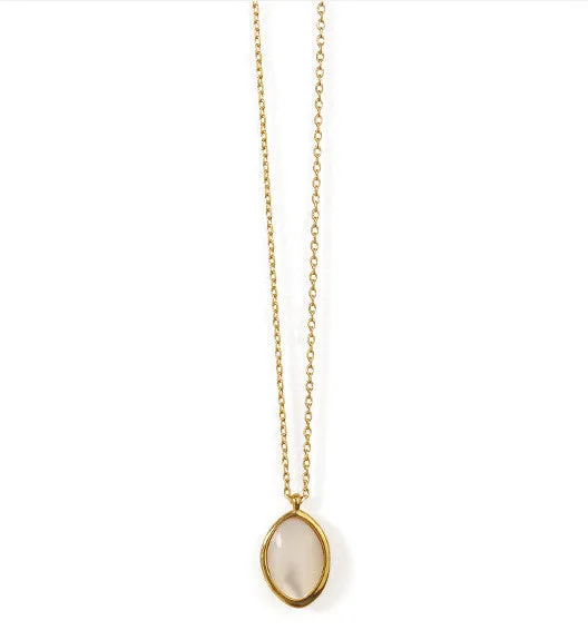 Refined by AnnaKaci Necklaces Natural Iridescent Stone Pendant Necklace