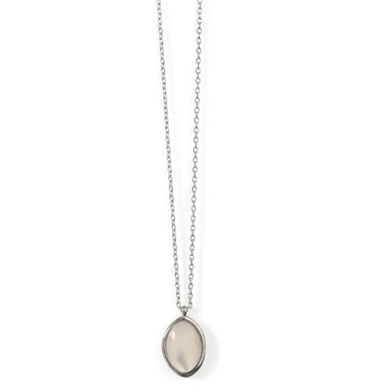 Refined by AnnaKaci Necklaces Natural Iridescent Stone Pendant Necklace