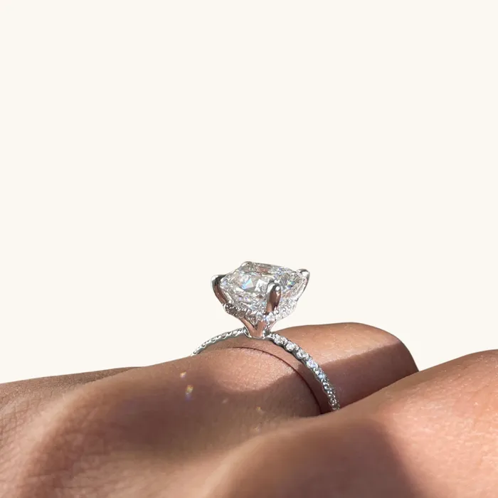 Rings 271 Square Cushion Lab Diamond Engagement Ring Happy Jewelers