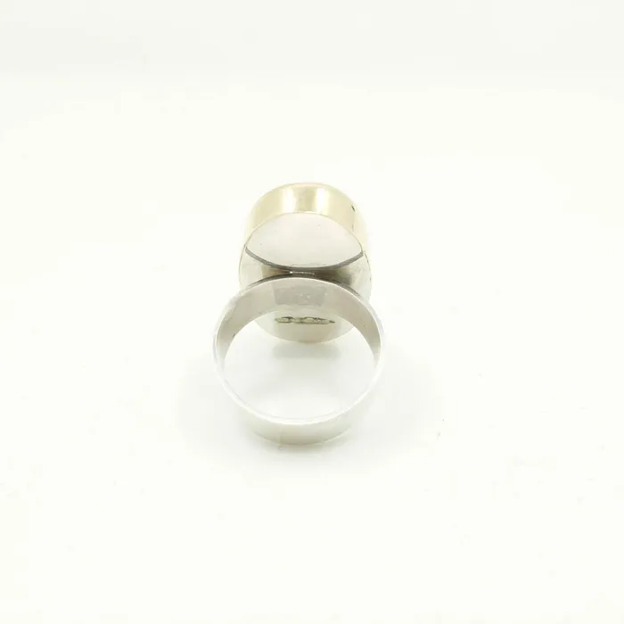 Rings aliceeden Mexican Lace Agate Oval Gemstone Ring Set in 9ct Gold JOY