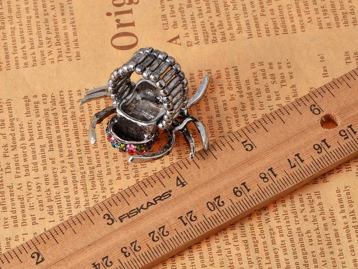 Rings Alilang Colorful Poisonous Silver Widow Tarantula Spider Ring Rings Alilang Colorful Poisonous Silver Widow Tarantula Spider Ring