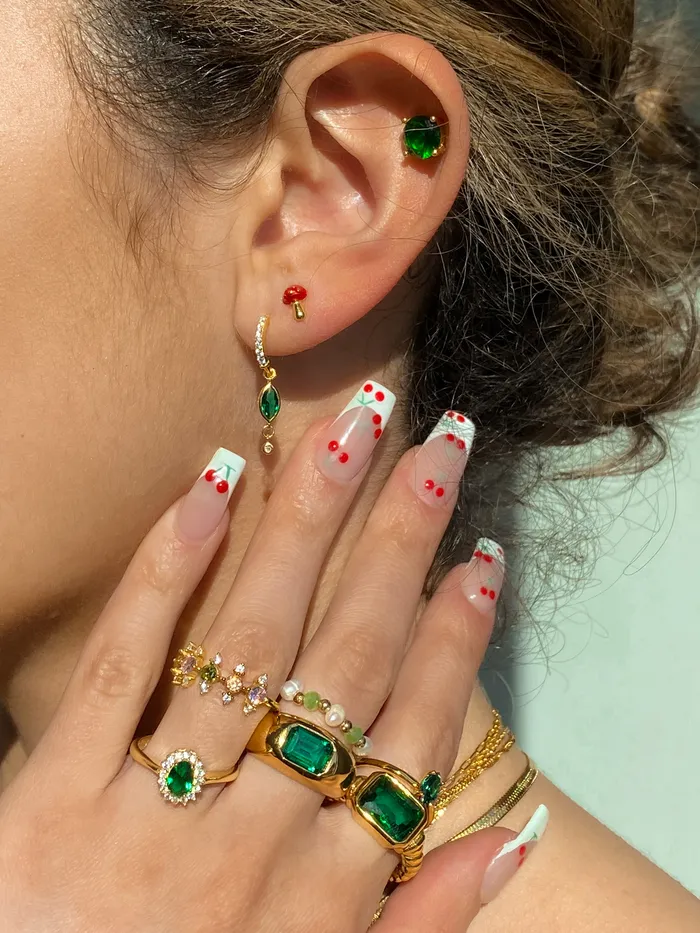 Rings Chvker Jewelry Stone Croissant Ring