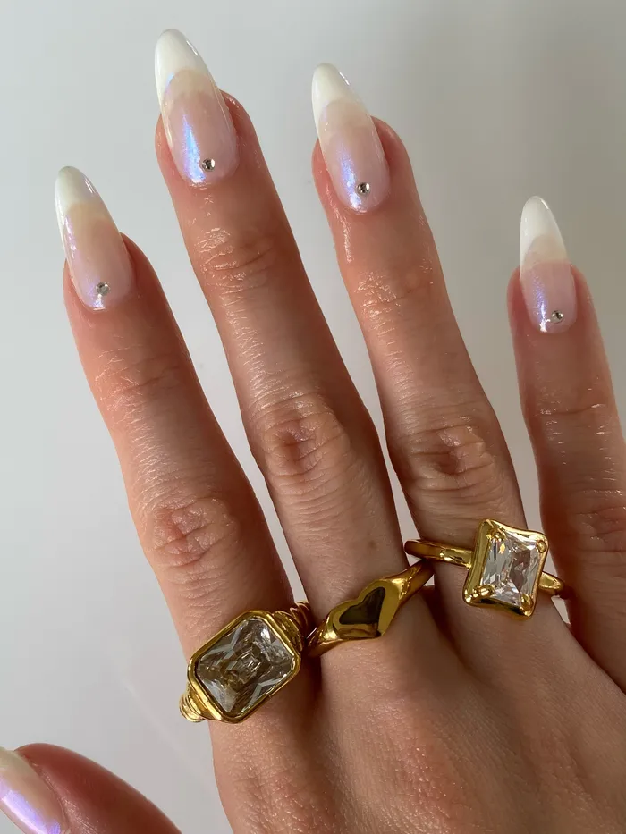 Rings Chvker Jewelry Stone Croissant Ring
