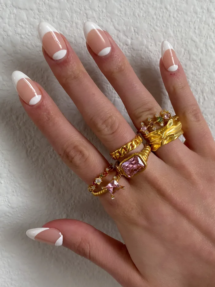 Rings Chvker Jewelry Stone Croissant Ring