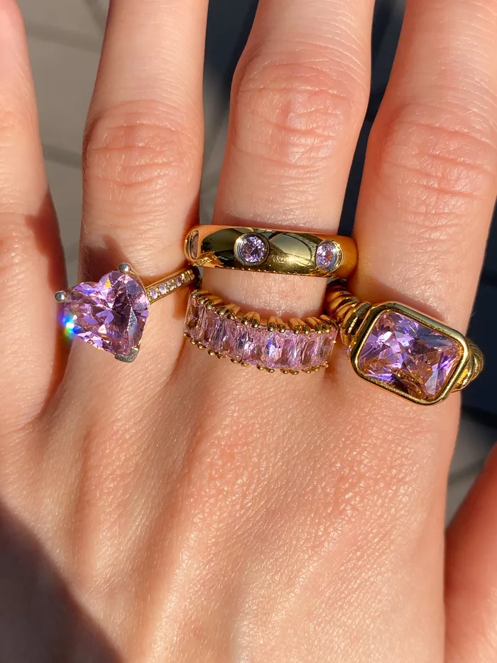 Rings Chvker Jewelry Stone Croissant Ring