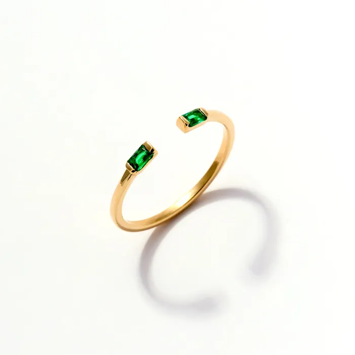 Rings Gelin Diamond Birthstone Duo Baguette Open Ring
