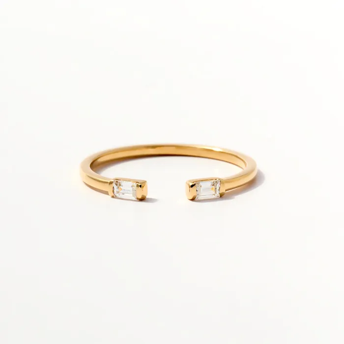 Rings Gelin Diamond Birthstone Duo Baguette Open Ring