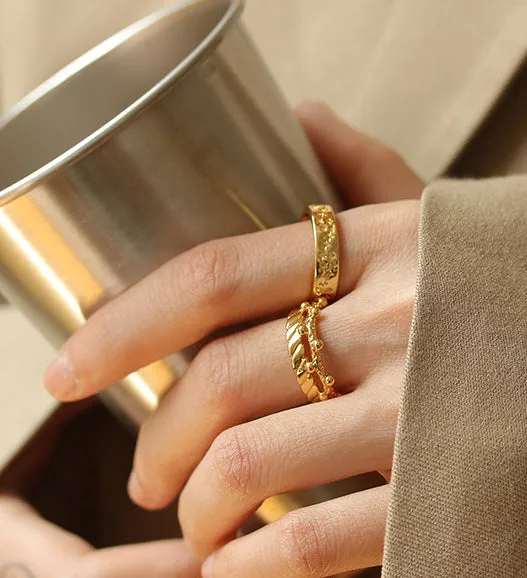 Rings Refined by AnnaKaci Double Layered Crown Gold Ring