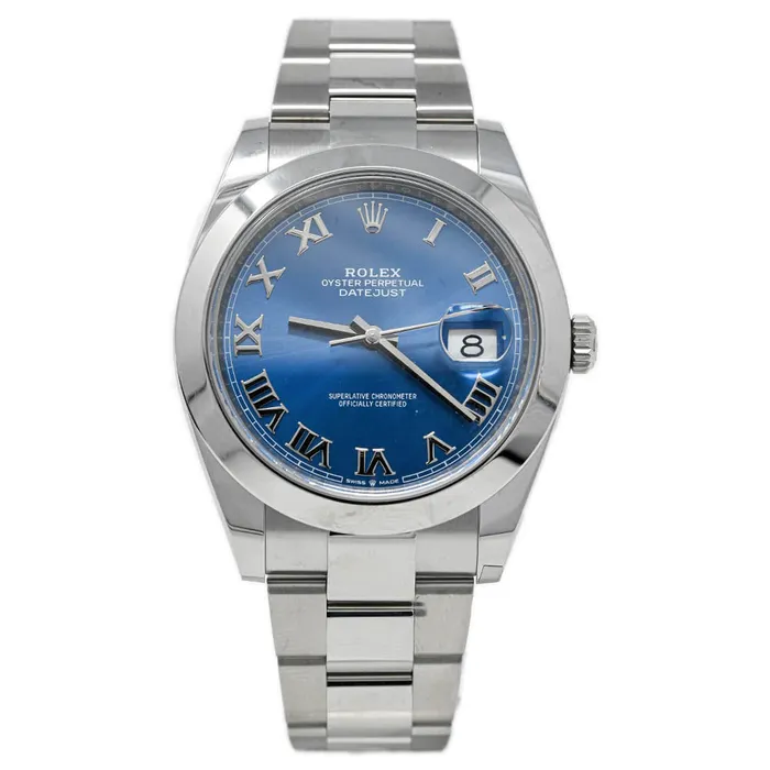 Rolex Datejust Stainless Steel 41mm Blue Roman Dial Watch Reference 126300 Happy Jewelers Watches Rolex Datejust Stainless Steel 41mm Blue Roman Dial Watch Reference 126300 Happy Jewelers Watches