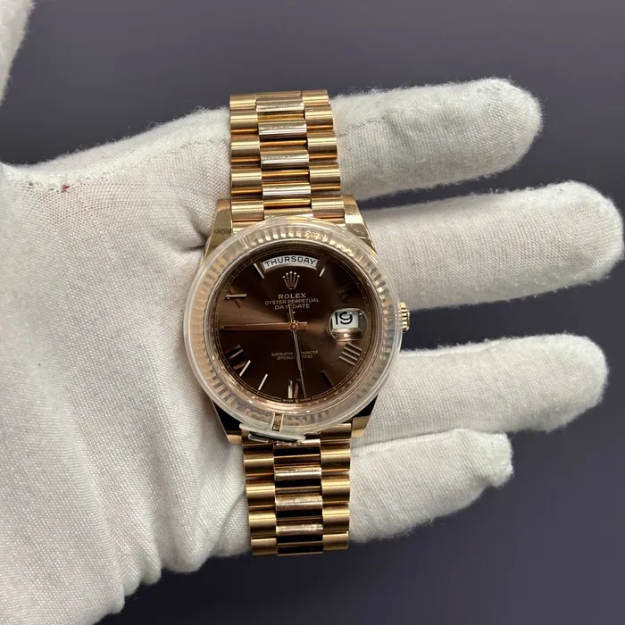 Rolex DayDate 40mm Chocolate Dial Watch Ref 228235 Happy Jewelers Watches Rolex DayDate 40mm Chocolate Dial Watch Ref 228235 Happy Jewelers Watches