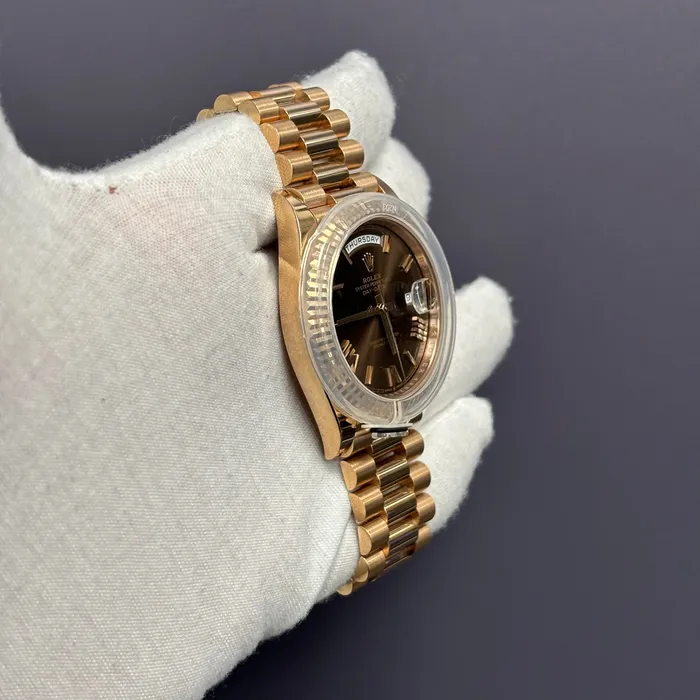 Rolex DayDate 40mm Chocolate Dial Watch Ref 228235 Happy Jewelers Watches Rolex DayDate 40mm Chocolate Dial Watch Ref 228235 Happy Jewelers Watches