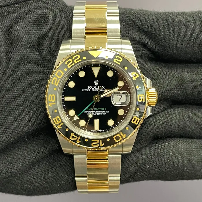 Rolex GMTMaster II 40mm Black Dial Watch Ref 116713 Happy Jewelers Watches Rolex GMTMaster II 40mm Black Dial Watch Ref 116713 Happy Jewelers Watches