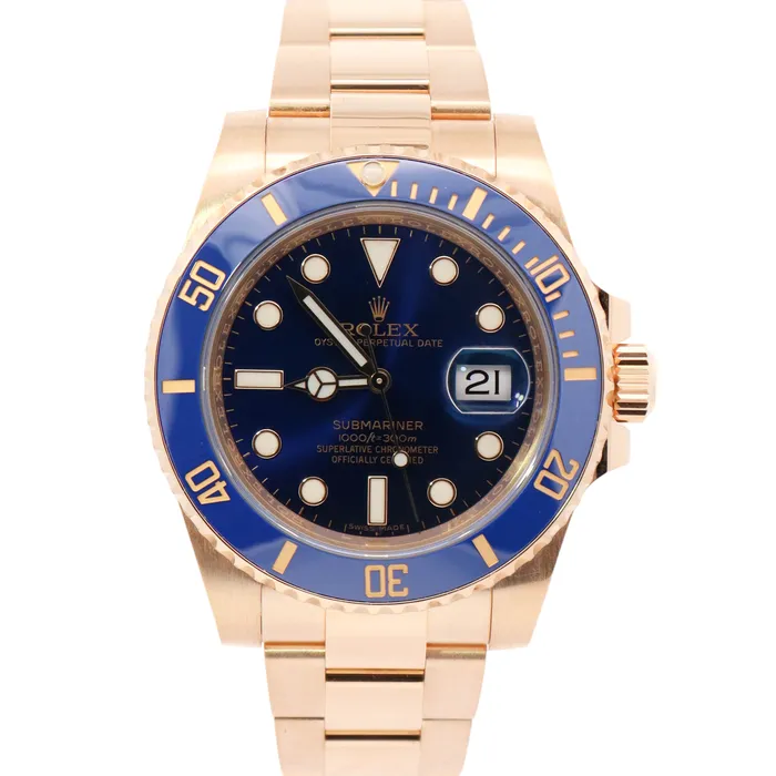 Rolex Mens Submariner Date 18K Yellow Gold 40mm Blue Dot Dial Watch Reference 116618LB Happy Jewelers PreStyled Sets Rolex Mens Submariner Date 18K Yellow Gold 40mm Blue Dot Dial Watch Reference 116618LB Happy Jewelers PreStyled Sets