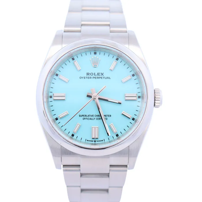 Rolex Oyster Perpetual 36mm Tiffany Dial Watch Ref 126000 Happy Jewelers Watches Rolex Oyster Perpetual 36mm Tiffany Dial Watch Ref 126000 Happy Jewelers Watches
