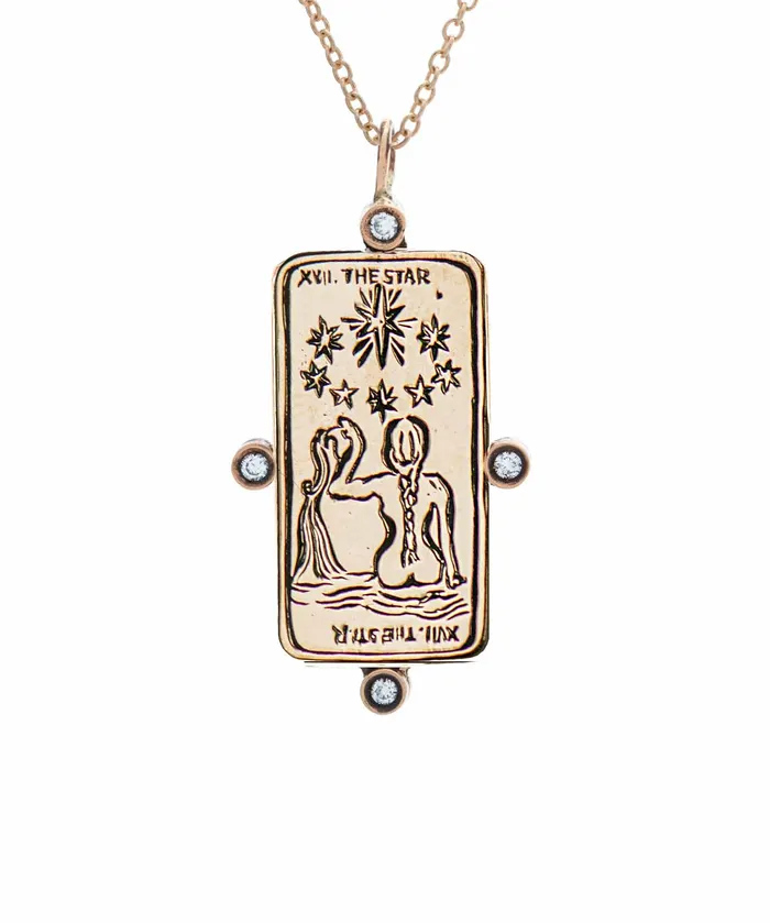 Sofia Zakia Necklaces Diamond Star II Tarot Card Necklace Readytoship