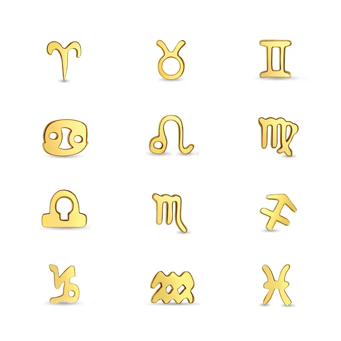 Split Earrings 14k Gold Dainty Libra Zodiac Baby Toddler Kids Earrings Safety Screw Back