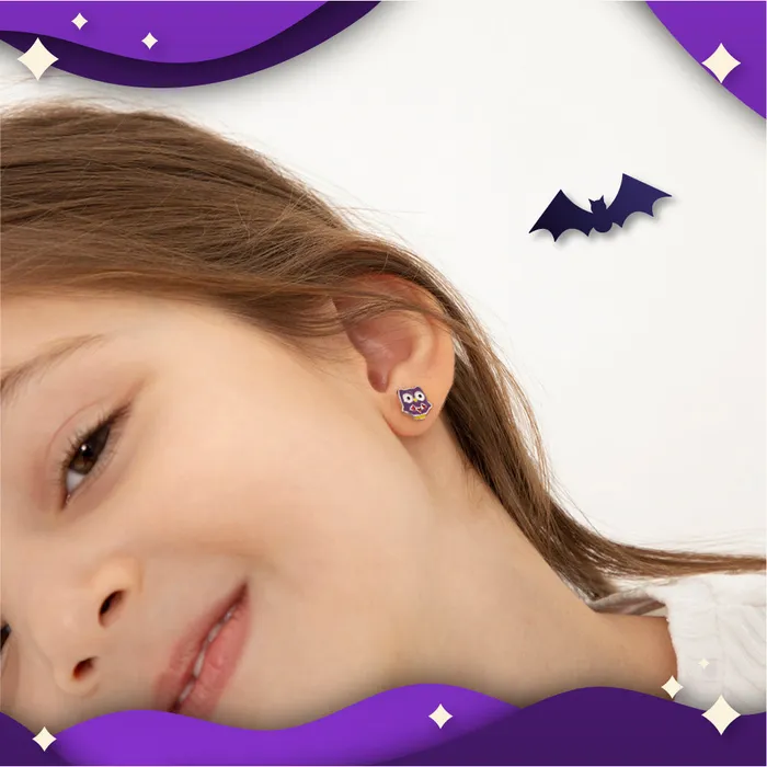 Split Night Owl Earrings Sterling Silver Earrings