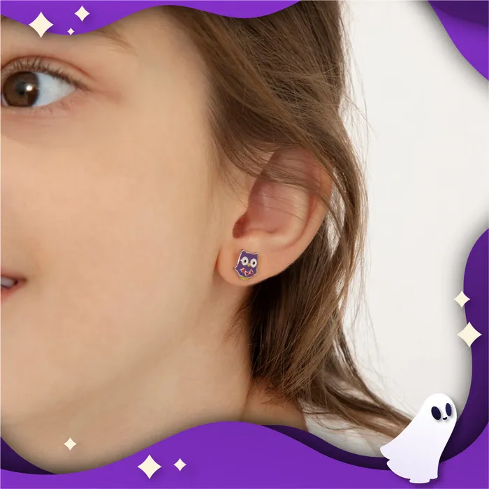 Split Night Owl Earrings Sterling Silver Earrings