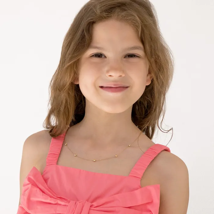 Teen Necklaces Necklaces 14k Gold Puffed Star 16 Kids Teen Necklace