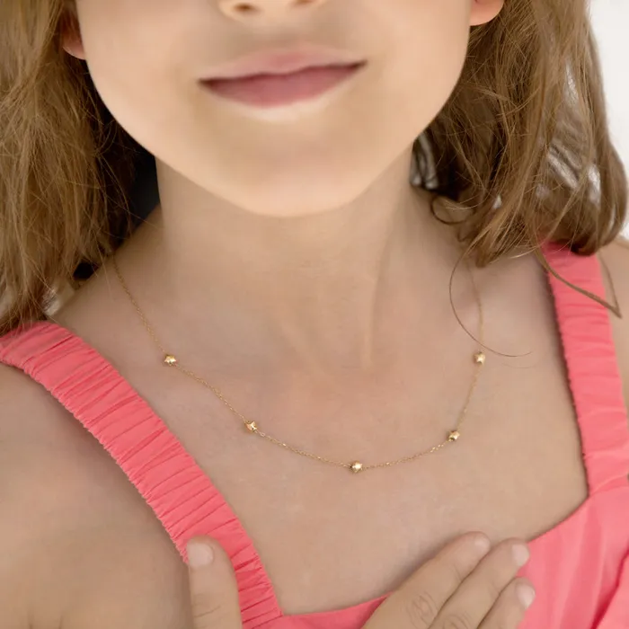 Teen Necklaces Necklaces 14k Gold Puffed Star 16 Kids Teen Necklace